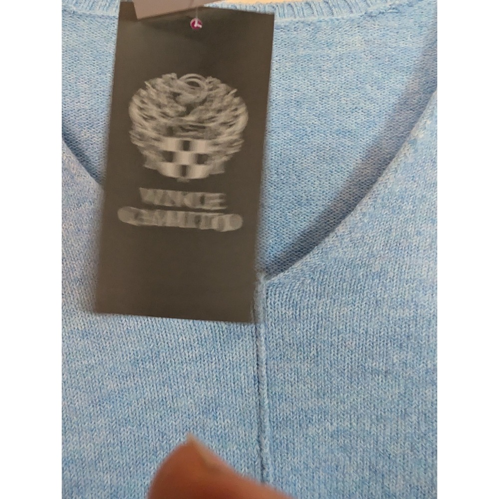 New Vince Camuto Women's Plus V Neck Sweater Long Sleeve Pullover Lt Blue 2x 3X - Picture 4 of 8